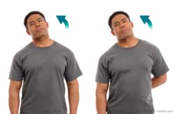 Neck stretch to the side (upper trap stretch)