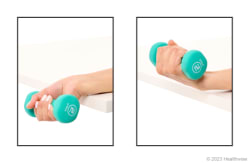 Resisted wrist flexion (weight)