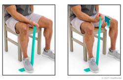 Resisted wrist flexion (exercise band)
