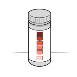 Tube of ketone test strips.